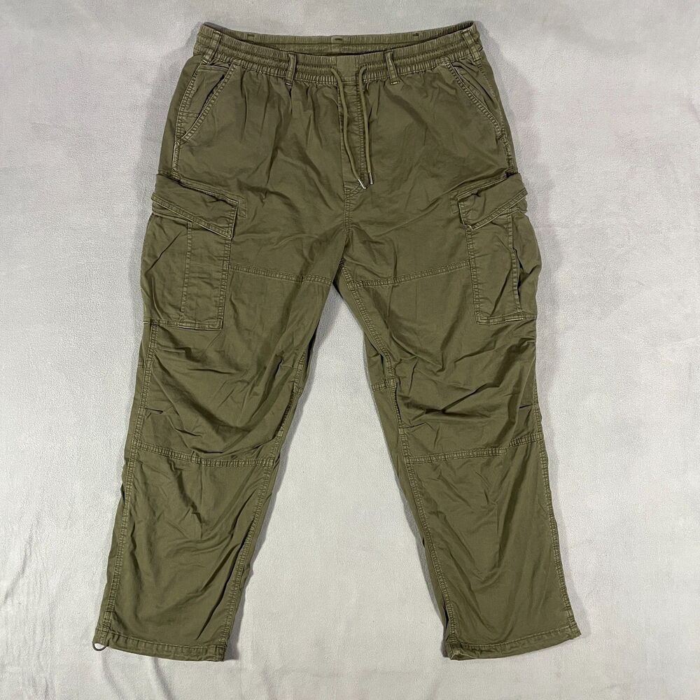 American Eagle Mens Size XL Green Cargo Flex Joggers Pants Stretch Comfort